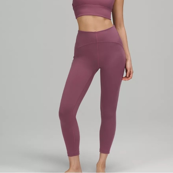 LULULEMON INSTILL HR TIGHT 25” LUXE SOFT FOUR-WAY STRETCH IN GRAY LAVENDER SZ 6 - Picture 4 of 16